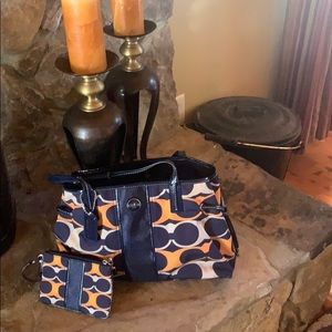 Coach Handbag with matching coin purse